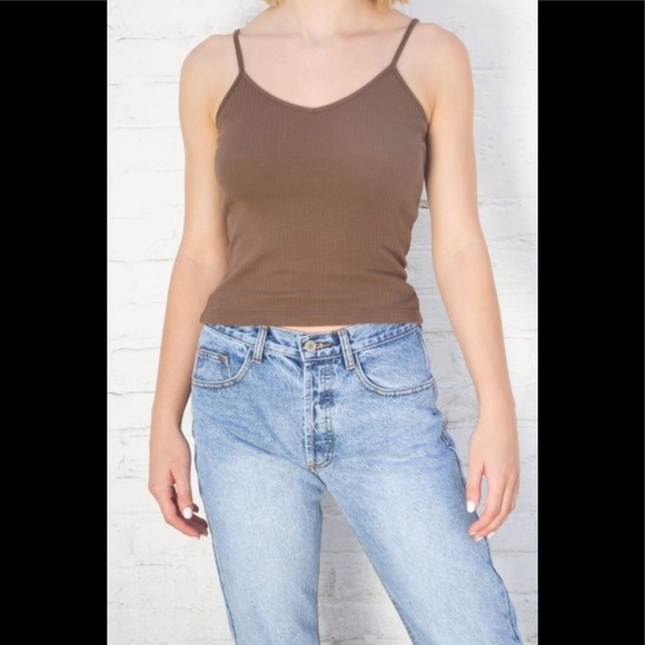Brandy Melville Tops Brandy Melville Brown Lorene Tank Top